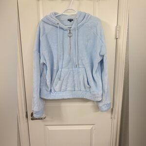 Free Haven Light Blue Cozy Women's Hoodie Sweater